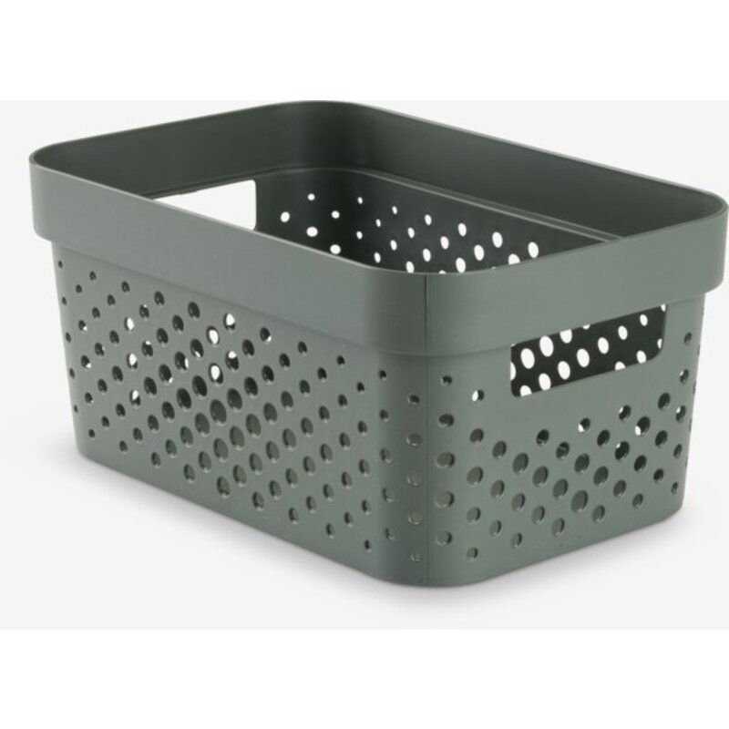Korpa INFINITY 4,5L plastika tamno zelena sa ručkama