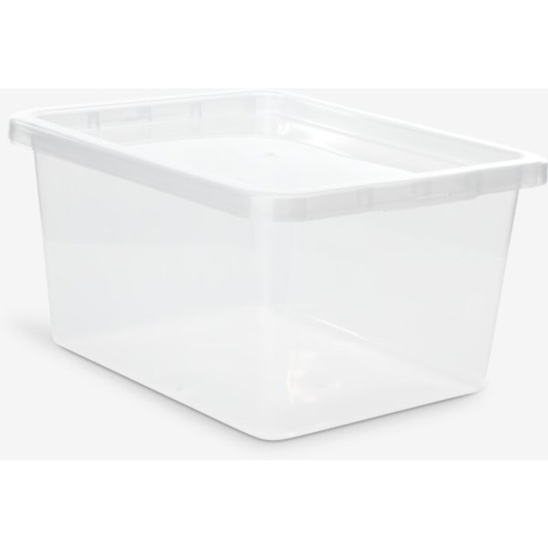 Kutija za odlaganje BASIC BOX 20L sa poklopcem, providna