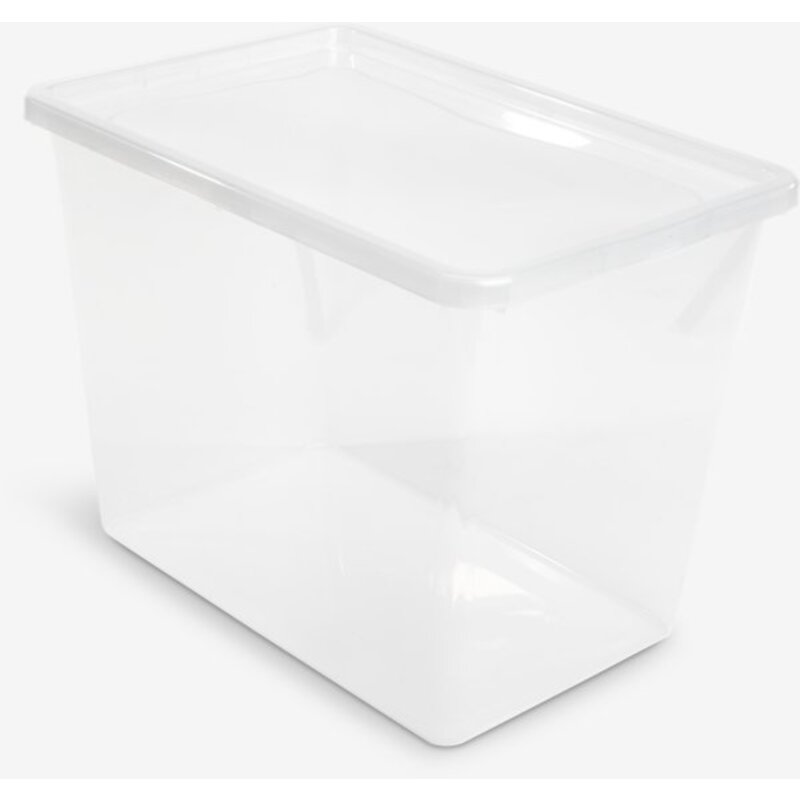 Kutija za odlaganje BASIC BOX 80L, providna, sa poklopcem