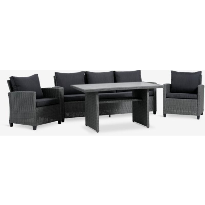 Lounge baštenska garnitura THISE 5os. siva