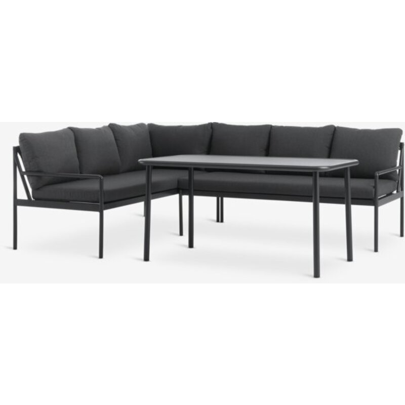 Lounge ugaona garnitura STROEMSTAD, 6 osoba, crna