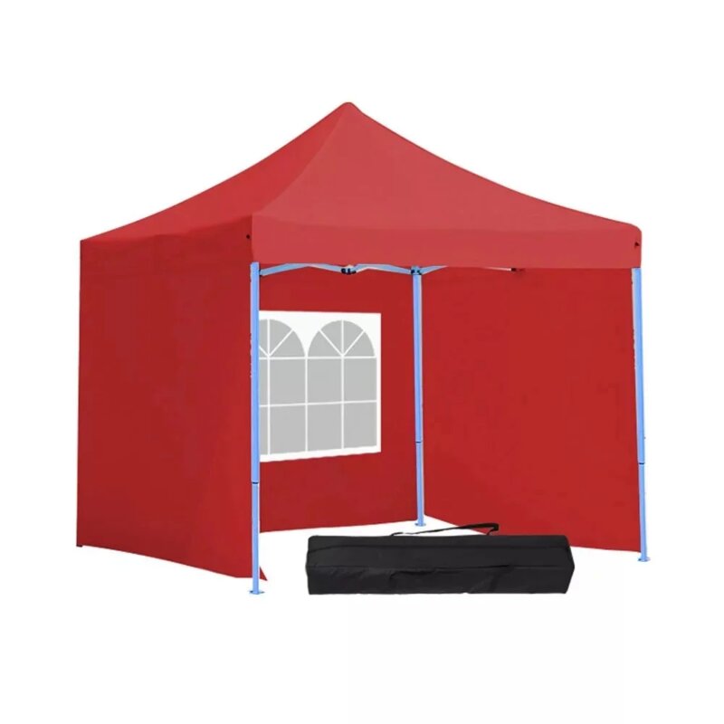 Paviljon sa Mehanizmom 3x3m, Crveni, Tri Stranice