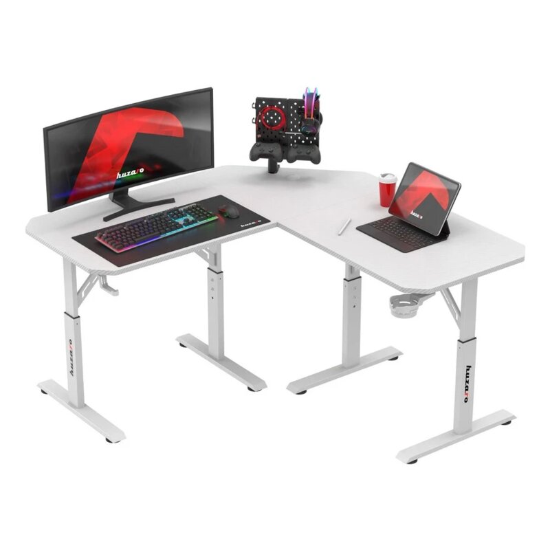 Huzaro Hero 7.3 Podesivi Gaming Sto 140x60cm, Beli