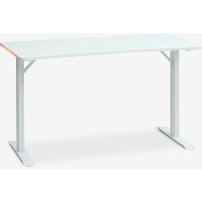 Gejmerski sto HALBJERG 65x135 sa LED rasvetom, bela