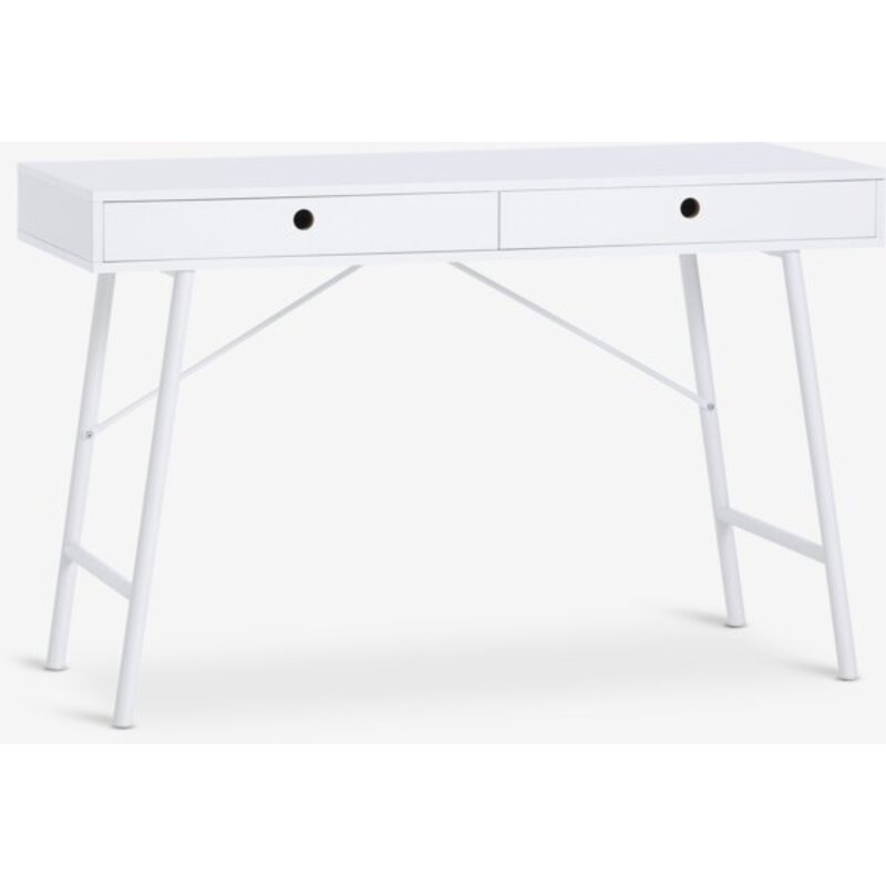 Radni sto LINDVED 48x120 cm sa 2 fioke, bela