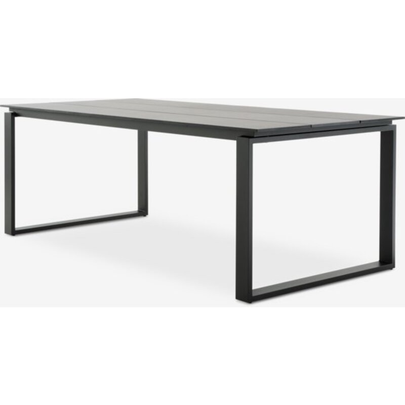 Baštenski sto SONNERUP 100x215 cm, siva - aluminijumski ram, DURAWOOD® ploča