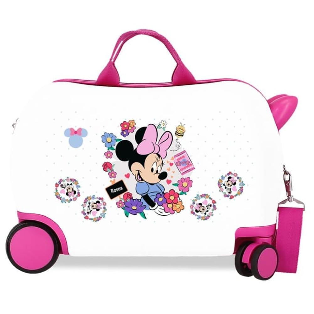 Dečiji kofer za put i vožnju Disney Minnie Flowers white/pink 43110