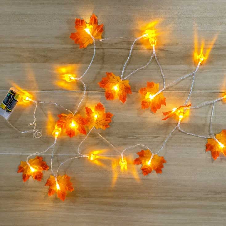 Dekorativni LED niz sa javorovim listovima 190 cm 20 LED Na baterije