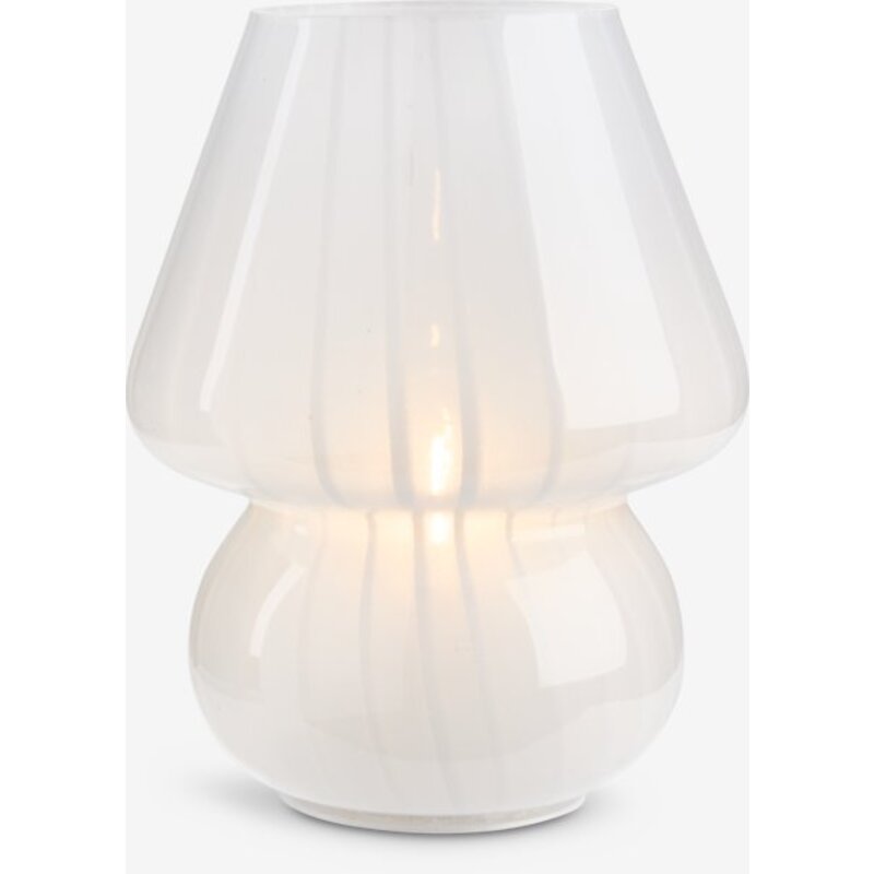Lampa na baterije 15xV19cm sa tajmerom bela