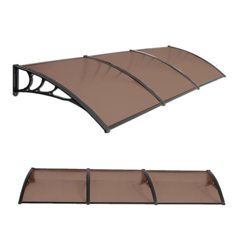 PVC Nadstrešnica 300x100 cm Crna Bronza Leksan 5mm