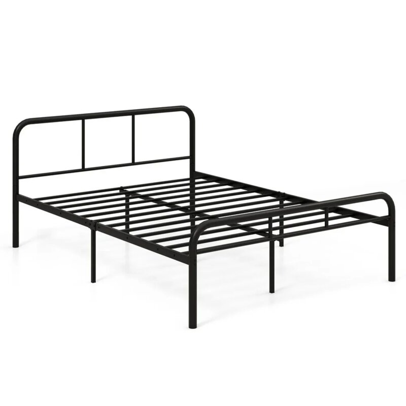 Domaro Metalni krevet 140x190cm sa uzglavljem, crna