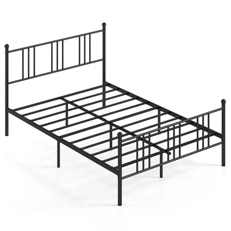 Domaro Metalni krevet 140x200cm sa uzglavljem, crni