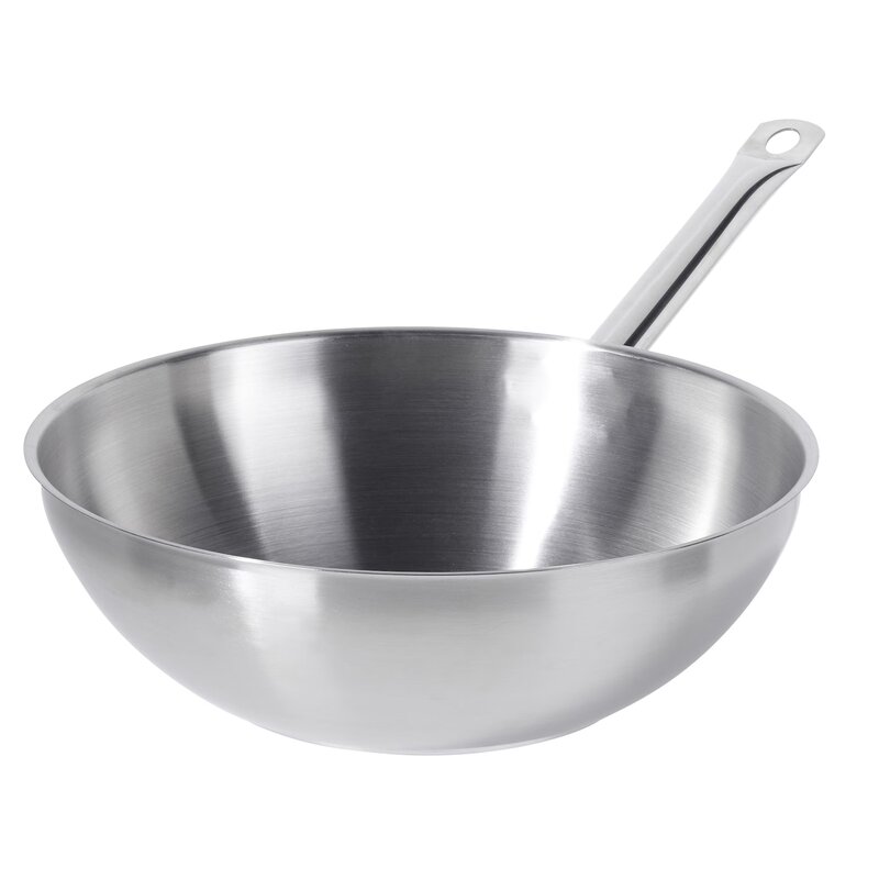 Profesionalni wok tiganj od nerđajućeg čelika (Inox) Ø30cm – Indukcija M-Pro