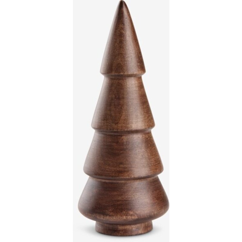 Dekorativna drvena jelka visine 16cm Braon