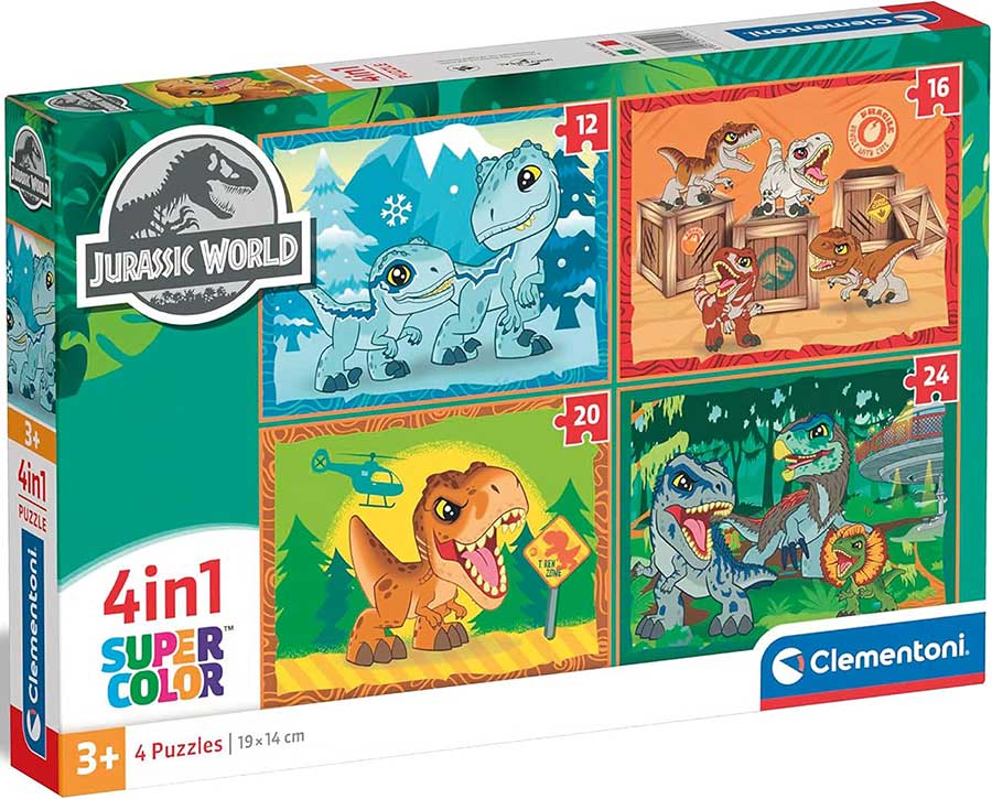 Puzzle slagalice 4u1 Jurassic World Clementoni 21520