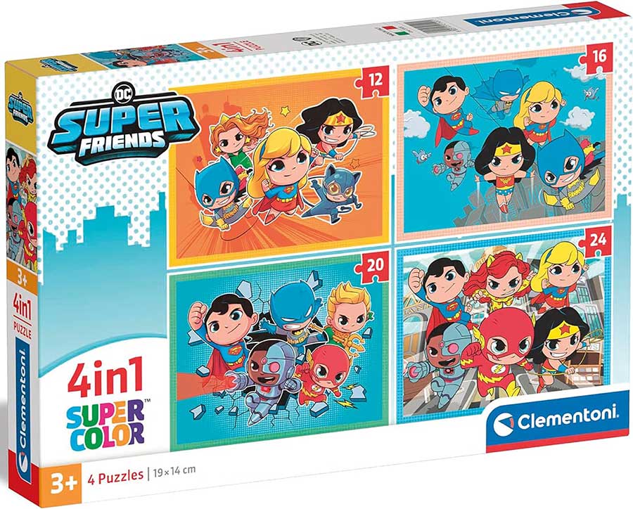 Puzzle slagalice 4u1 Superfriends Clementoni 21520