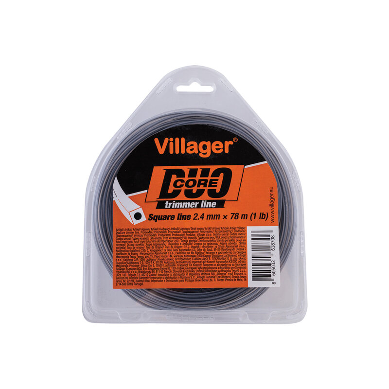 Silk za trimer Villager 2.74mm x 1240m - Duo Core, četvrtasta nit