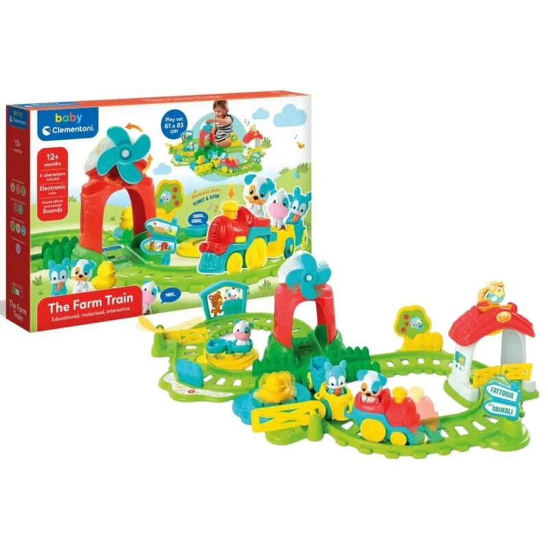 Clementoni Baby Farma i Vozić – Set Kockica za Bebe