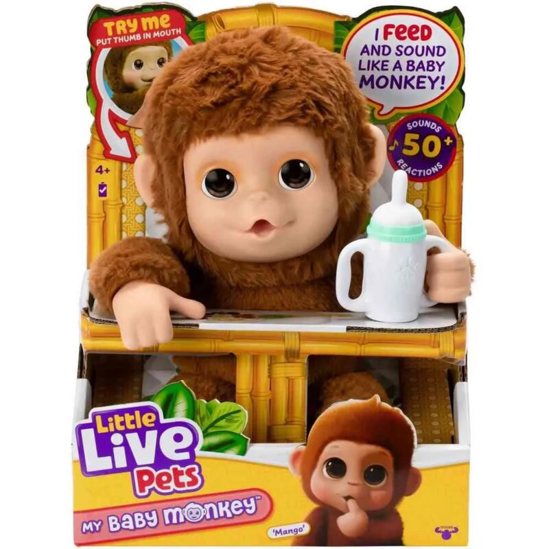 Little Live Pets Interaktivno plišano majmunče Mango