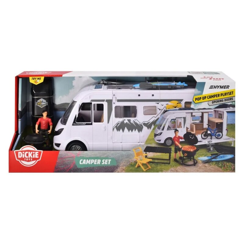 Dickie Toys Kamper Set sa zvukom i svetlom – Hymer B-Class, 1:24