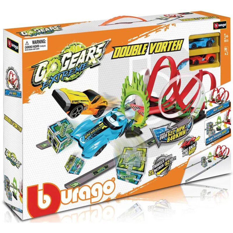 Burago Go Gears Extreme Double Vortex – trkačka staza sa 2 vozila