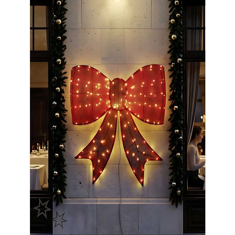 Mašna 91 x 91 cm sa 150 LED sijalica Šljokičasta tkanina