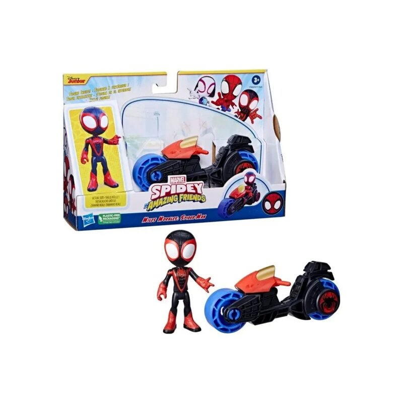 Spiderman Spidey set – figura i motor, 10 cm