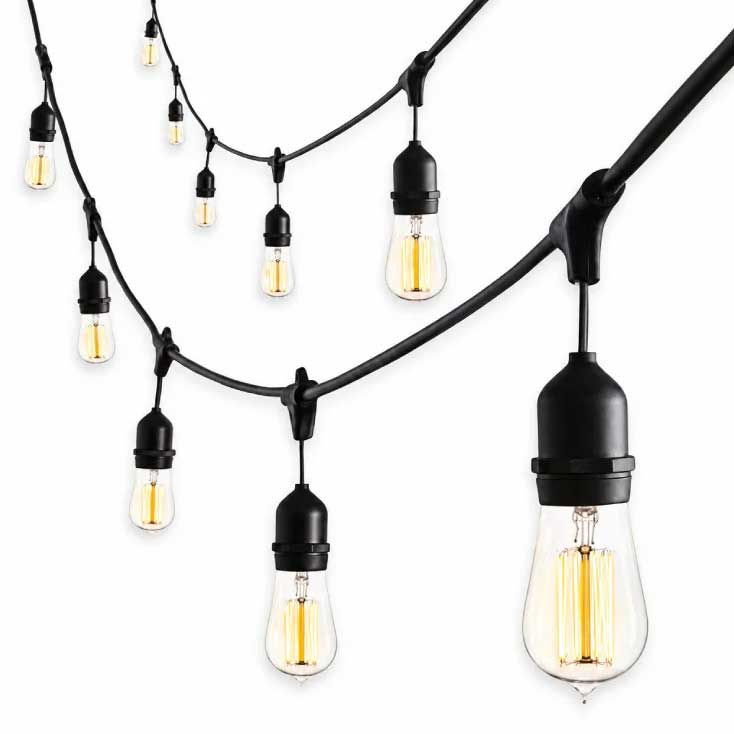Dekorativni svetlosni niz sa 20 LED sijalica E27 20 m 2700K IP44