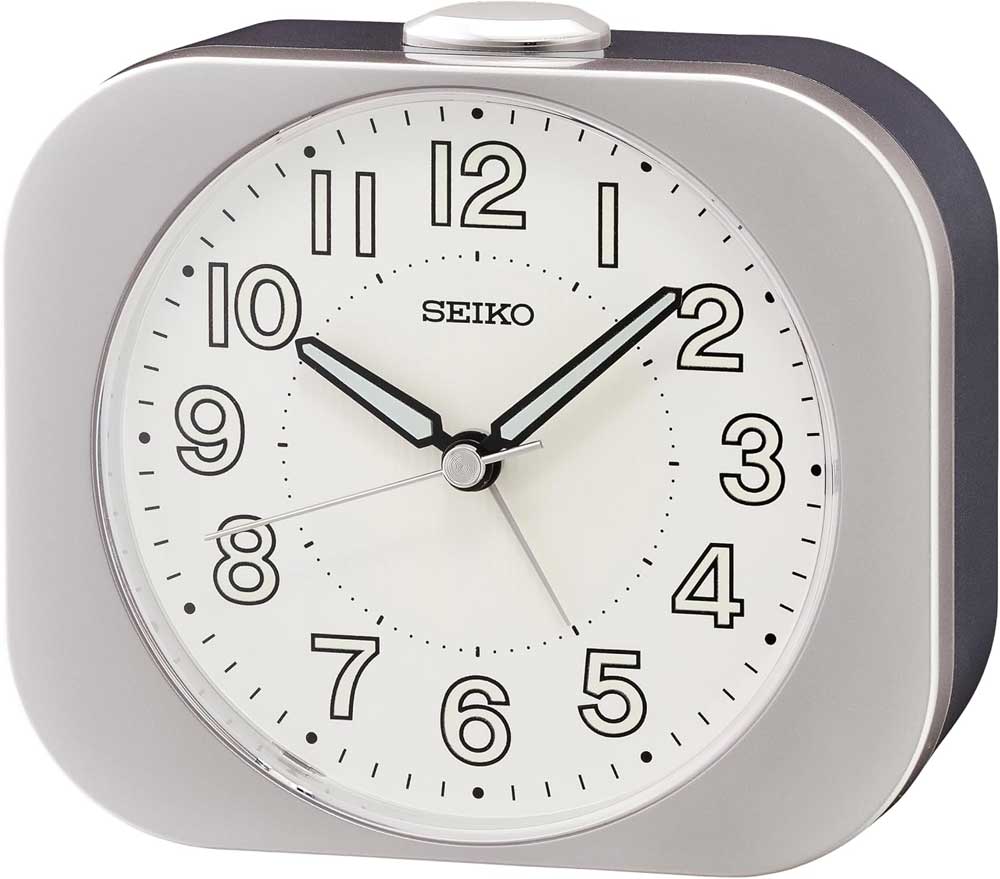 Seiko analogni budilnik QHE206-S srebrni sa svetlećim kazaljkama