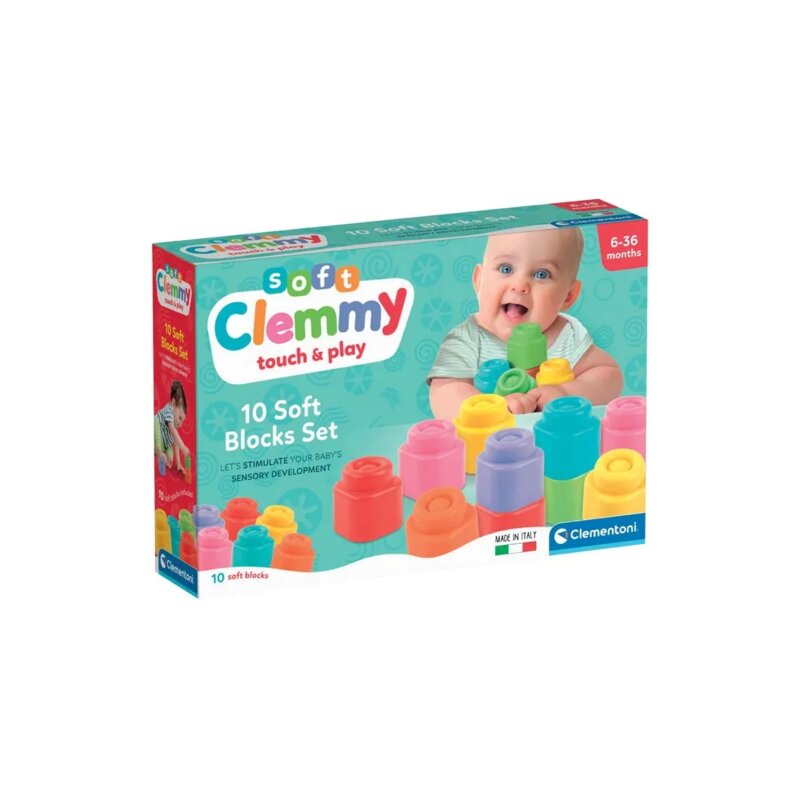 Clemmy kocke – mekane gumene kockice za bebe, set od 10 kom