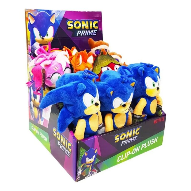 Sonic Prime Plišana Figura sa Kopčom - Privezak za Ranac