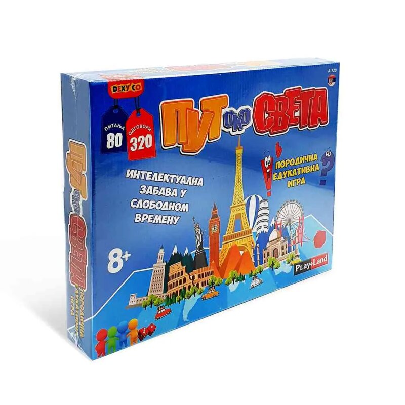 Play Land Društvena igra "Put oko sveta" – edukativna igra za 2-4 igrača