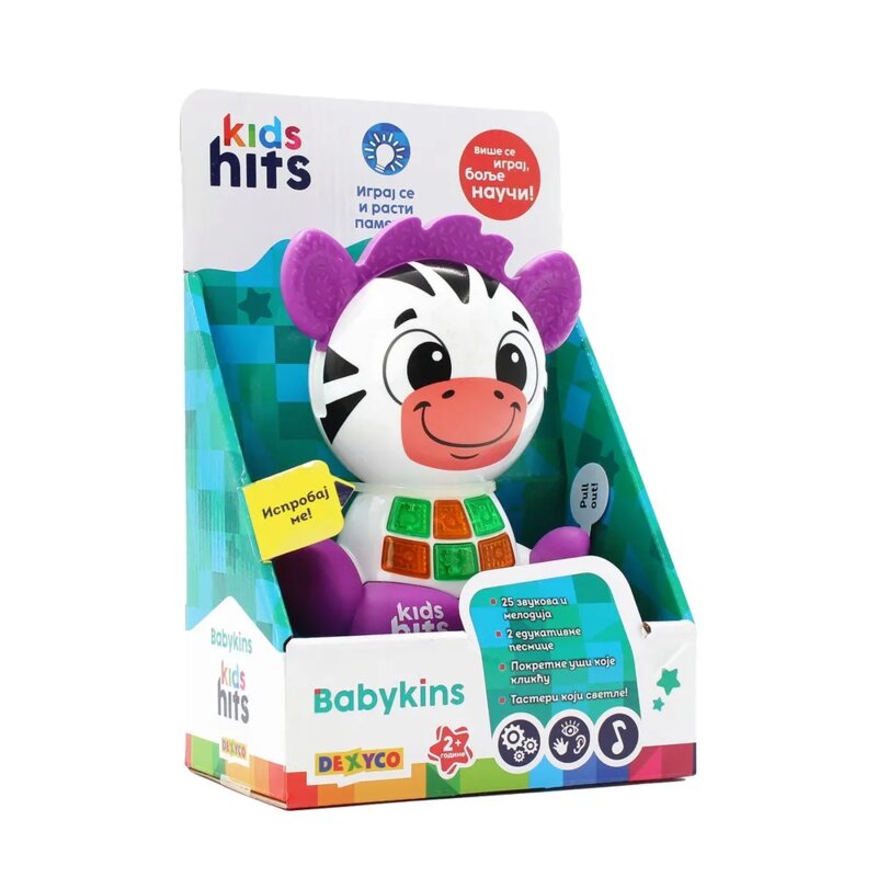 Plišana zebra sa svetlima i muzikom Kids Hits Babykins