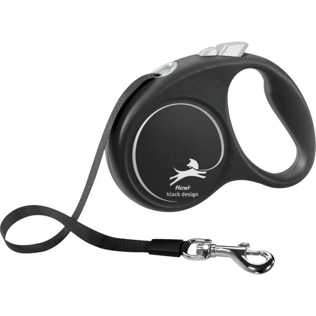 Povodac za pse do 15kg Flexi Black Design 5m black/grey TRIXIE 12351