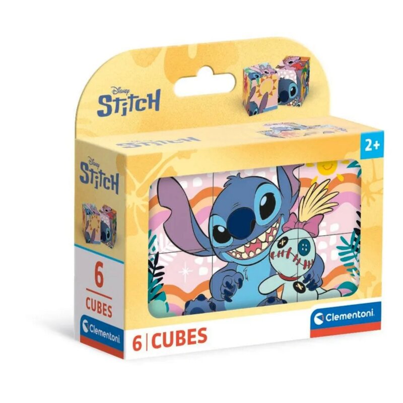 Clementoni kocke-puzle Stitch, 6 kockica, 4-6 godina