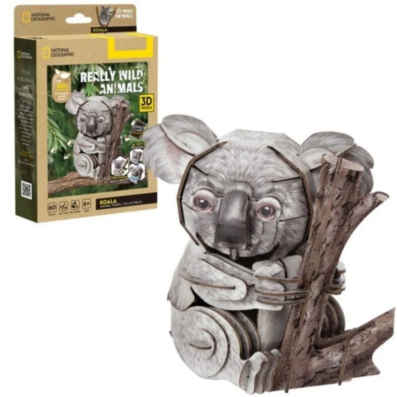 CubicFun 3D Puzzla Koala National Geographic, 60 delova