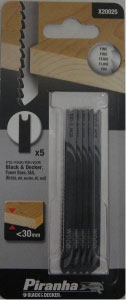 Piranha čelični list za ubodnu testeru 5 kom. X20025