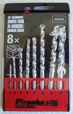 Komplet Piranha burgija za ciglu  X56040