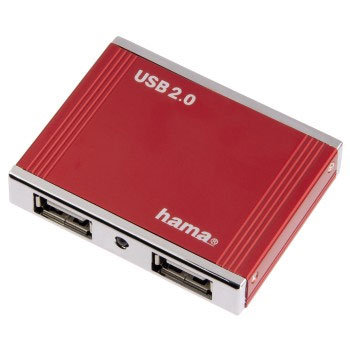 Hama USB hub 1:4 Aluminium 78496