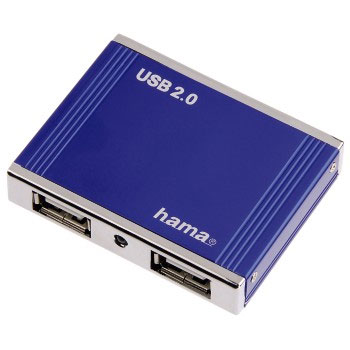 Hama USB hub 1:4 Aluminium 78497