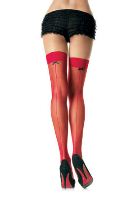 Sexy crvene čarape sa šavom