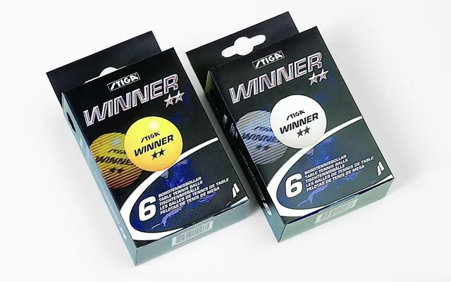 Loptice za stoni tenis 1/6 Winner 2 Star White 515006