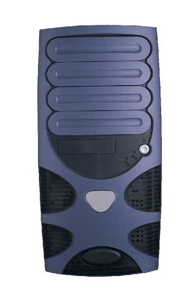 GAMING BOMB BLACK/BLUE, W/ TRANSPARENT SIDE DOOR