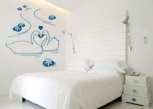 Zidni tatoo Swans R01B 100x120cm 47A7DE - Image 1