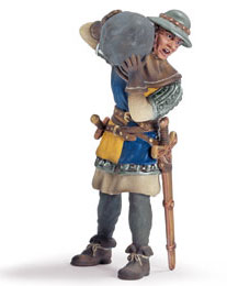 Schleich Vitezovi - Pešadijski vojnik sa kamenom 70053  