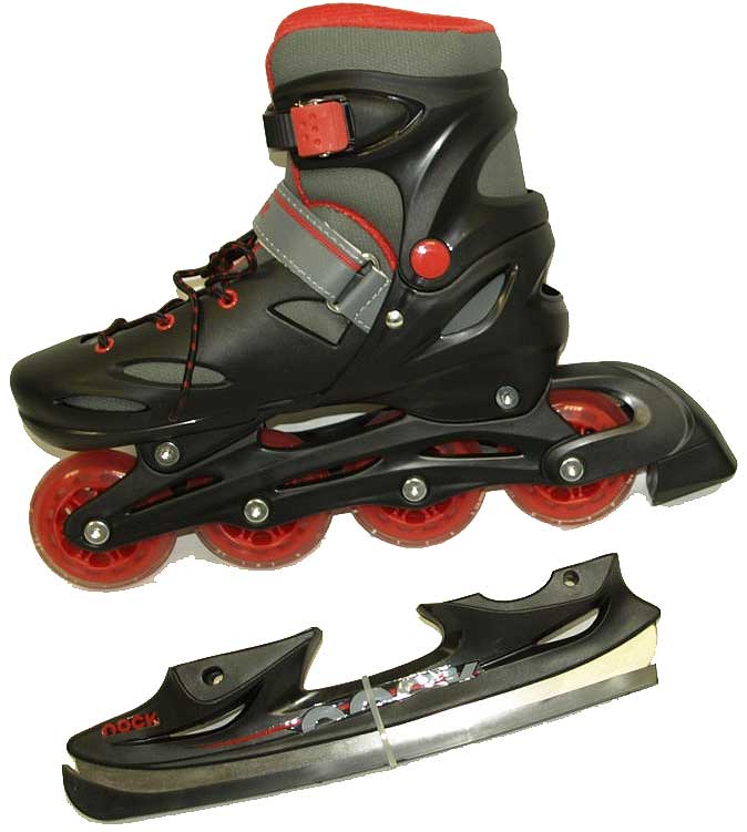 Rock Klizaljke i Roleri 2 u 1 Broj 38 - 41 Crvene 18-442