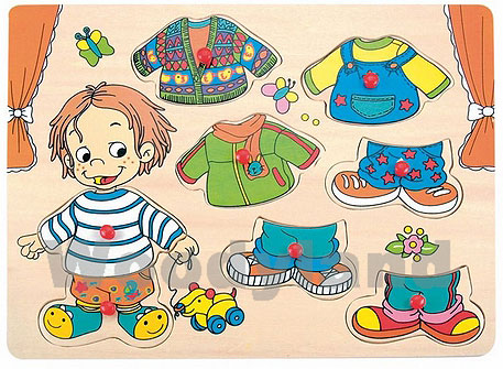 WoodyLand Drvena Slagalica Obuci Sebastiana 90320