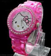 Hello Kitty Ručni časovnik 5706 clear pink
