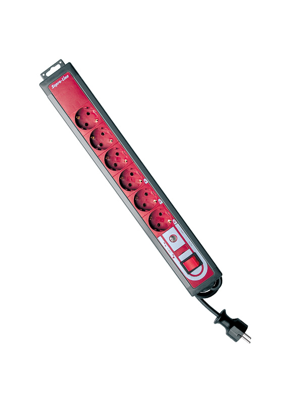 Šestostruka utičnica s prednapon. zaštitom(s osiguračem), 3 m 