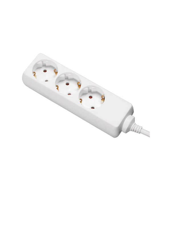 Trostruka prenosiva utičnica 16 A, 3 m, bela